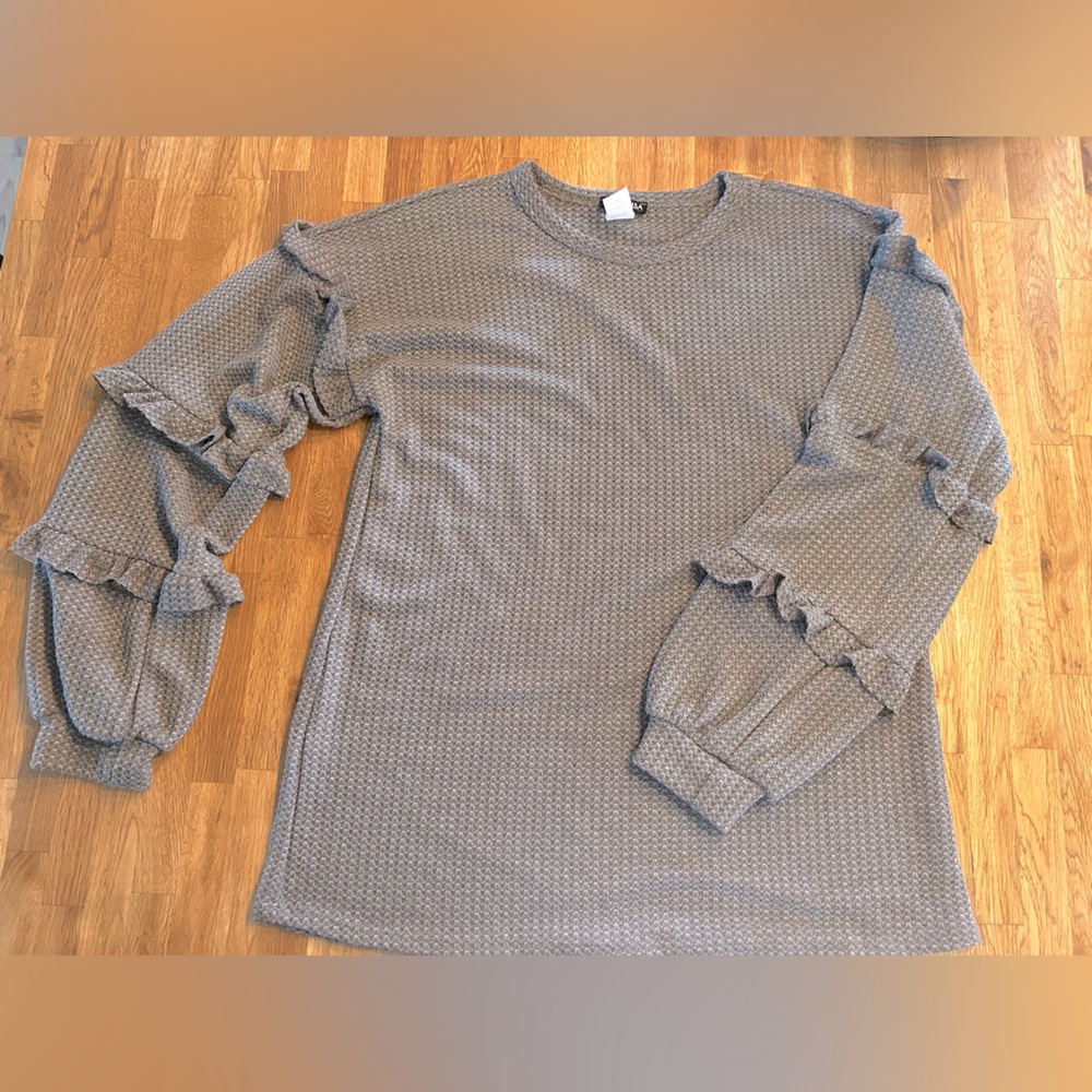 Fall Ruffled Long Sleeve Sweater